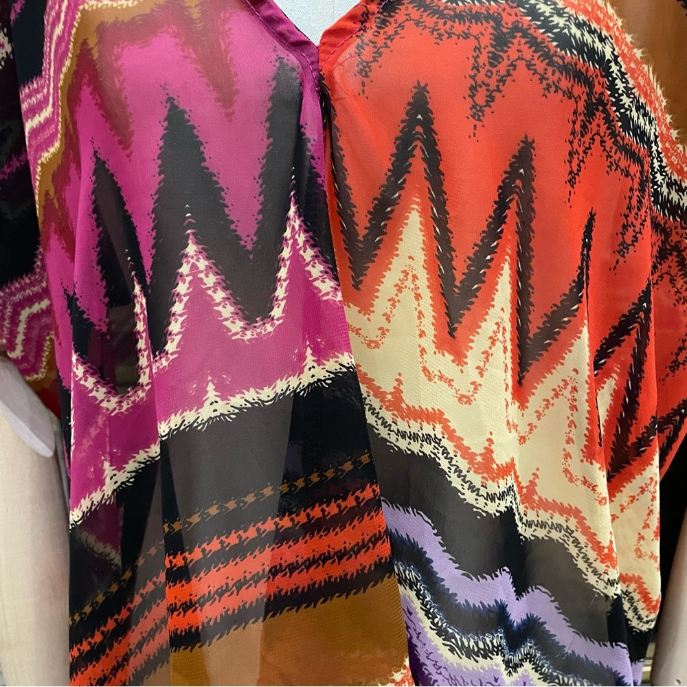 Charlotte Russe chevron high-low sunset-colored top / XS / Excellent condition - Picture 10 of 12